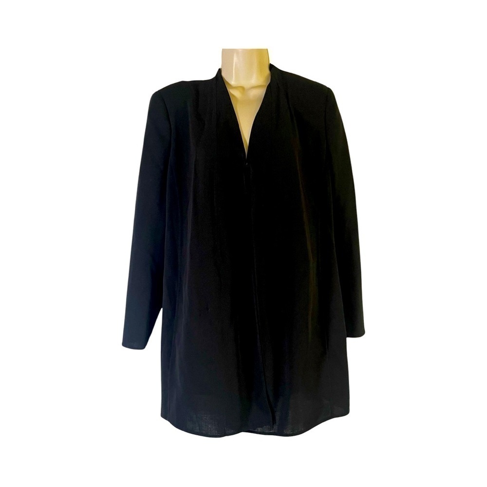 Akris black light weight long boxy blazer